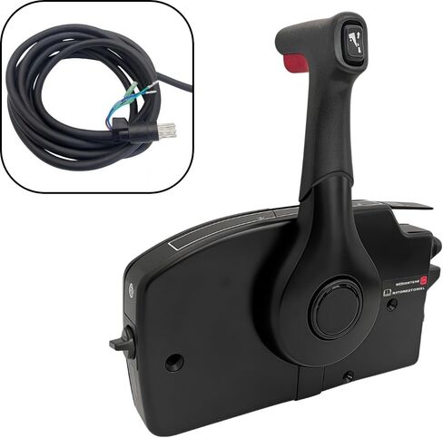 صندوق التحكم عن بعد للتركيب الجانبي GEN I 8Pin 881170A20 لمحرك ميركوري الخارجي مع حزام سحب 20 قدم للفتح، المقبض الأيمن in Kuwait