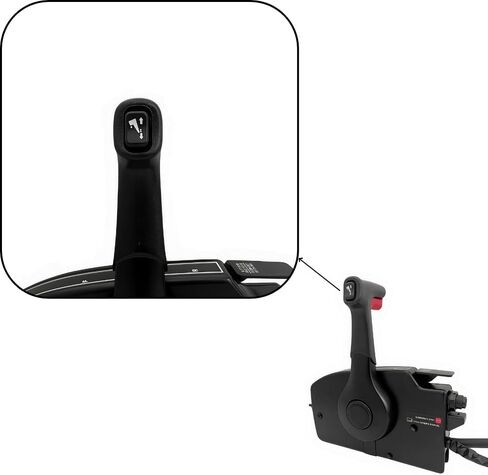 صندوق التحكم عن بعد للتركيب الجانبي GEN I 8Pin 881170A20 لمحرك ميركوري الخارجي مع حزام سحب 20 قدم للفتح، المقبض الأيمن in Kuwait