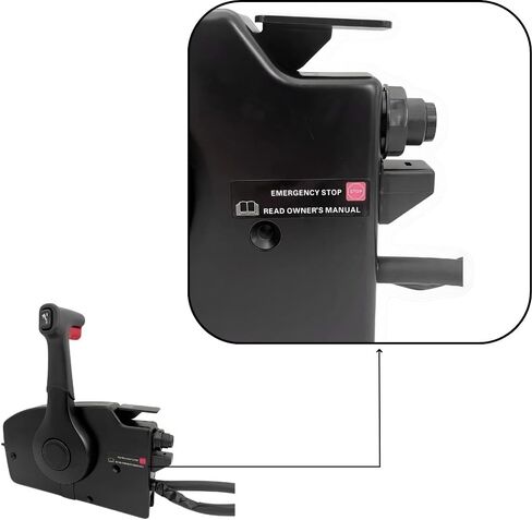 صندوق التحكم عن بعد للتركيب الجانبي GEN I 8Pin 881170A20 لمحرك ميركوري الخارجي مع حزام سحب 20 قدم للفتح، المقبض الأيمن in Kuwait