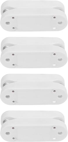 CHICISIS 4 أزواج من أدوات الإمساك بأبواب الأمتعة المغناطيسية ومجموعة حامل، أمان معزز RV للباب المغناطيسي للمعسكرات، مادة ABS باللون الأبيض حامل مرآب RV in Kuwait