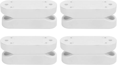 CHICISIS 4 أزواج من أدوات الإمساك بأبواب الأمتعة المغناطيسية ومجموعة حامل، أمان معزز RV للباب المغناطيسي للمعسكرات، مادة ABS باللون الأبيض حامل مرآب RV in Kuwait