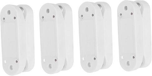 CHICISIS 4 أزواج من أدوات الإمساك بأبواب الأمتعة المغناطيسية ومجموعة حامل، أمان معزز RV للباب المغناطيسي للمعسكرات، مادة ABS باللون الأبيض حامل مرآب RV in Kuwait