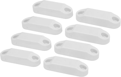 CHICISIS 4 أزواج من أدوات الإمساك بأبواب الأمتعة المغناطيسية ومجموعة حامل، أمان معزز RV للباب المغناطيسي للمعسكرات، مادة ABS باللون الأبيض حامل مرآب RV in Kuwait