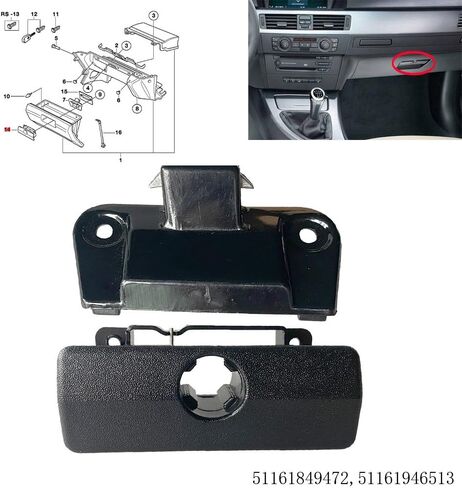 Glove Box Lock Catch Replacement for Bfor MW E30 E34 E23 Z1 Z3-2 Pack, Fits OE 51161849472 51161946513 in Saudi Arabia