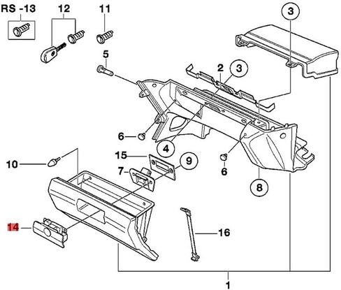 Glove Box Lock Catch Replacement for Bfor MW E30 E34 E23 Z1 Z3-2 Pack, Fits OE 51161849472 51161946513 in Saudi Arabia