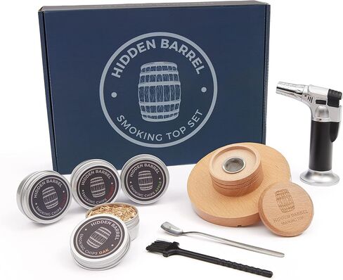 Whiskey Smoker Kits with Torch 4 Flavors Wood Chips Bourbon Cocktail Old Fashioned Smoker Kit Gifts for Man, Father’s Day, Christmas for Husband, Dad(No Butane) in Saudi Arabia