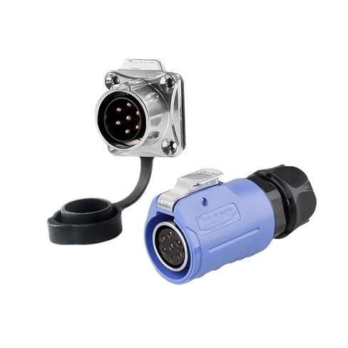 LP-20 Aviation Socket 7-pin Four-Hole Flange Reverse Mount with Fence Female Male Connector(Flange Public seat) in Saudi Arabia