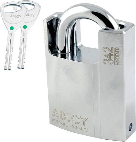 قفل ENFORCER ABLOY 342-25 - هيكل من الفولاذ المقوى مع تكبل بورون محمي 10 مم - أمان مضاد للقطع/النزع للأبواب المنزلقة والسكك الحديدية والمقطورات والمستودعات in Kuwait