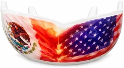 Sports Mouth Guard - Mexican/American Flag Youth White Mouth Guard with Boil & Bite Custom Fit- Premium Impact Mouthguards for All Sports- Trusted by Athletes Nationwide for Superior Protection & Fit in Saudi Arabia