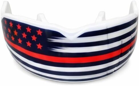 Sports Mouth Guard - Mexican/American Flag Youth White Mouth Guard with Boil & Bite Custom Fit- Premium Impact Mouthguards for All Sports- Trusted by Athletes Nationwide for Superior Protection & Fit in Saudi Arabia