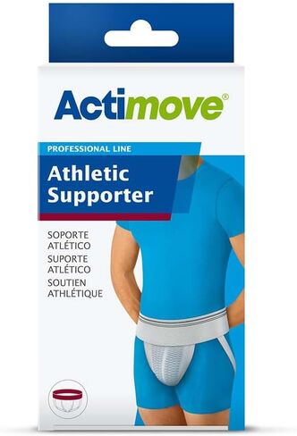 Actimove Professional Athletic Supporter | Jockstrap Athletic Supporters for Men | Athletic Core Supporter and Protection with Jock Strap for Sports & Strenuous Activities | White - Choose Your Size in Saudi Arabia