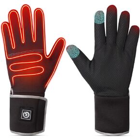 SAVIOR HEAT Heated Glove Liners for Men Women, Rechargeable Battery Electric Heated Gloves, Winter Warm Glove Liners, Thin Gloves Riding Ski Snowboarding Hiking Cycling Hand Warmers in Saudi Arabia