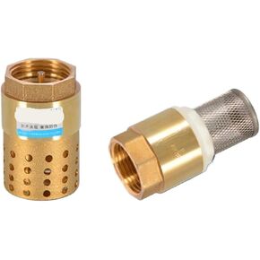 1 Piece 1/2" 3/4" 1" 2" BSPP Internal Thread Brass Check Valve Check Valve with Steel Filter DN15 DN25 DN40 for Water Pump(1 Copper) in Kuwait