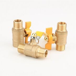 1PCS Brass 1/2 Internal Thread Barbed Three-Way Gas Valve DN15 Angle Valve Pipe Fittings Connection Adapter Suitable for Gas, Water and Oil(3P) in Kuwait
