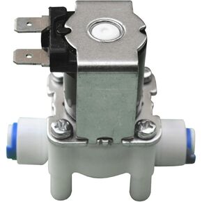 1PCS Solenoid Valve Water Valve Quick Connector Water Inlet Valve Normally Closed Plastic Solar Solenoid Valve DN8 1/4"(DC24V) in Kuwait