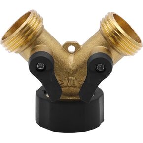 Brass Y-Type Ball Valve Two Way Water Splitter Garden Hose Connector Ball Valve Separator Splitter Adapter in Kuwait