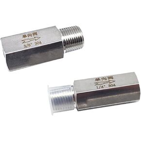 2pcs 1/8" 1/4" 3/8" 1/2" 3/4" 1" Male to Female Thread Check Valve 304 Stainless Steel One Way Valve(1",in and Out) in Kuwait