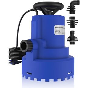 AgiiMan Automatic Submersible Water Pump - 1HP 5000GPH Pool Cover Pump with 33ft Power Cord for Pool Draining, Pond Pump Removal for Pool, Hot Tubs, Rooftops, Water Beds in Kuwait