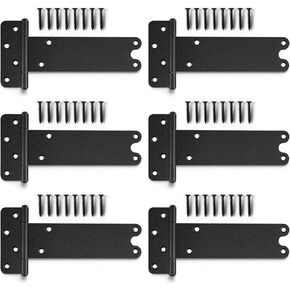 مفصلات أبواب مقاس 8 بوصات، مفصلات بوابة شديدة التحمل بسعة 300 رطل، 6 مفصلات بوابة سقيفة على شكل حرف T، مفصلات سوداء غير لامعة، باب الحظيرة، أبواب سقيفة، مقاومة للصدأ، متينة (8 بوصات - 6 قطع - أسود غير لامع) - في انتظار الحصول على براءة اختراع in Kuwait