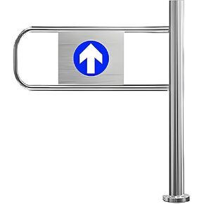 Automatic Closing Security Swing Gate - 1-Way Metal Pedestrian Door for Supermarkets Warehouses Libraries & Scenic Areas Right Swing Design (90×100cm) in Saudi Arabia