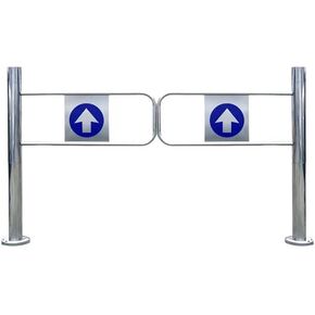 بوابة التأرجح الأوتوماتيكية في اتجاه واحد، جهاز مدخل/خروج بباب مزدوج من الفولاذ المقاوم للصدأ، بوابة حاجز آمنة للسوبر ماركت والمخزن والمكتبة والمستودع (180 × 97 سم) in Kuwait