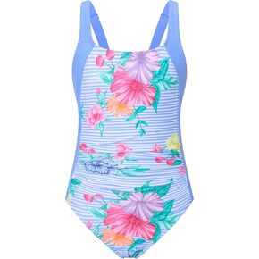 ملابس سباحة للفتيات قطعة واحدة ملابس سباحة مكشكشة بالورود تغطية كاملة ملابس سباحة متواضعة ومبطنة 9-16 سنة in Kuwait