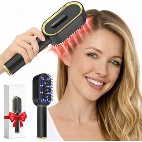 Laser Hair Growth Comb - FDA Cleared 650nm LLLT Red Light Therapy for Thinning Hair Regrowth, Vibrating Scalp Massager Promotes Fuller, Thicker Hair Rechargeable for Men & Women - White in Saudi Arabia