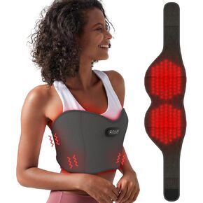 جهاز العلاج بالضوء الأحمر للصدر - 130 مصباح LED 660 نانومتر، تدليك بالاهتزاز، 3 مستويات للحرارة (95 درجة فهرنهايت / 104 درجة فهرنهايت / 113 درجة فهرنهايت) - تخفيف آلام الثدي والتهابه in Kuwait