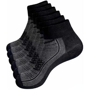 6 قطع من جوارب الكاحل للرجال - جوارب رياضية منخفضة القطع للجري، جوارب كاجوال مسامية، تناسب مقاس الحذاء 7-12 in Kuwait