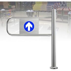 بوابة معدنية صناعية متأرجحة - تصميم ارتداد تلقائي مع إغلاق زنبركي لمداخل السوبر ماركت، مقاس عالمي 60 × 100 سم، تحكم متين وآمن في الوصول in Kuwait