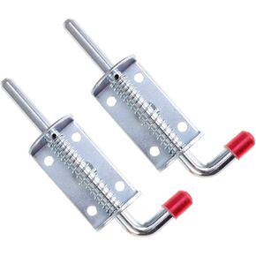 Door Lock Bolts,Gate Bolt Door, 2pcs Fastener Heavy Lock for Utility Trailer Gate Spring pin Outdoor Locks for Gates Iron Lock Assembly Outdoor Stainless Steel Door Lock Trailer Iron Lock Spring ( Col in Saudi Arabia