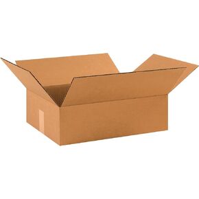 PARTNERS BRAND 17 × 13 × 5 صناديق من الورق المقوى المموج، مسطحة 17 بوصة طول × 13 بوصة عرض × 5 بوصة ارتفاع، حزمة من 25 | الشحن، التعبئة والتغليف، النقل، صندوق تخزين للمنزل أو العمل، صناديق كبيرة بالجملة قوية in Kuwait