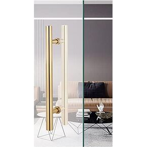 Heavy Duty Stainless Steel Door Pull Handle, Modern H Shape Push/Pull for Commercial & Residential, 120cm Gold Finish for Front, Hotel, Barn & Glass Doors - Durable, Stylish, Versatile in Kuwait