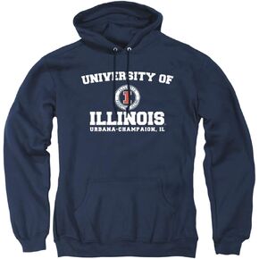 هوديي بغطاء للرأس للبالغين من الجنسين بشعار الدائرة الرسمية لجامعة إلينوي، كحلي، متوسط in Kuwait