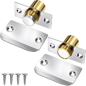 خزانة المغناطيسي الصيد الباب الكرة الصيد Jiayi 2 حزمة الباب الكرة المغناطيسي مزلاج استبدال الأجهزة الأسود الأسطوانة مزلاج الباب العلوي الباب قابل للتعديل لخزانة غير مرئية بوابة مخزن إغلاق المغناطيس in Kuwait