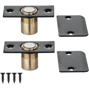 JQK Closet Door Ball Catch Hardware, Stainless Steel Catch Adjustable with Strike Plate, Brushed Satin Finish 2 Pack, HBC100-P2 in Kuwait