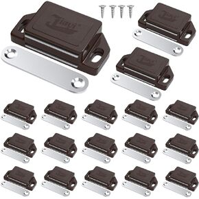 30LB المغناطيسي باب الصيد Jiayi البلاستيك درج باب خزانة الأجهزة المغناطيس مع مسامير لخزانة المطبخ انزلاق باب الحمام خزانة إغلاق خزانة (أسود، 12 حزمة) in Kuwait