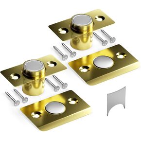 Tonitrui Silent Door Catch Ball Catch، قابل للتعديل باب مغناطيسي قوي، باستخدام صامت تماما، استبدال تماما الكرة القديمة (Gold 2 Pack، نسخة مطورة) in Kuwait