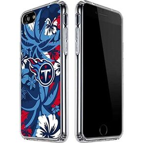 Skinit Clear Phone Case Compatible with iPhone SE (2nd & 3rd Gen) - Officially Licensed NFL Tennessee Titans Tropical Print Design in Kuwait