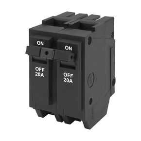 THQL2120 20 Amp 2-Pole Circuit Breaker, 10kAIC, 120/240V, Compatible with GE Thick & Q-Line Series Load Centers, Thermal Magnetic Protection, Plug-in Mount Standard,Fit for General Electric in Kuwait