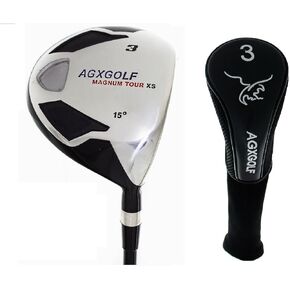 Men's Magnum #3 Fairway Wood: Graphite Shaft + Head Cover; Right or Left Hand, Cadet, Regular or Tall Length, Senior, Regular or Stiff Flex in Kuwait