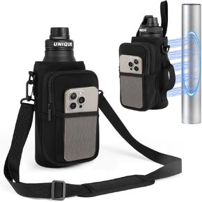 Magnetic Gym Bag for Men and Women with 5 Strong Magnets, Water Bottle Carrier Holder with Phone Pockets & Strap, Small Gym Bag Organizer for Workout, Fitness, Walking in Saudi Arabia