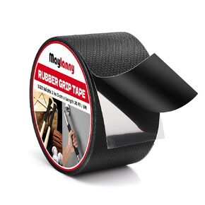 شريط قبضة مطاطي من Maylanny مقاس 2 × 20 قدم، شريط أسود قوي للغاية مضاد للانزلاق مقاوم للماء مع مادة لاصقة مريحة في اليدين، مثالي للأدوات والمقابض والسلالم - قبضة أمان عالية الجر يمكنك صنعها بنفسك in Kuwait