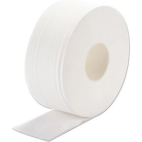 رول مناديل تجاري كبير 3 طبقات، قطر 8 بوصة (20 سم)، أبيض، (4 رول/كرتون) in Kuwait