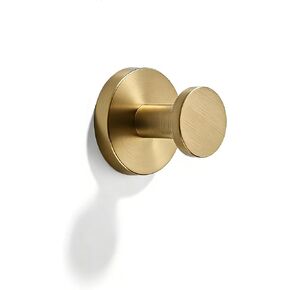 3 Pack Champagne Bronze Round Robe Hooks, Zinc Alloy Wall Mounted Hanger, for Clothes Hats Towels Robes in Bathroom Bedroom in Saudi Arabia