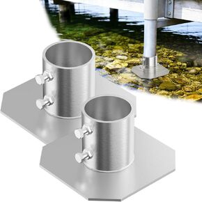 وسادة سفلية ثابتة مكونة من قطعتين، أجهزة لوحة قاعدة قاعدة قفص الاتهام الثابتة مقاس 8 بوصات × 8 بوصات، أجهزة دعامات قفص الاتهام العائمة لساق عمود أنبوب القدم، ودعم وإمساك الأرصفة ومنع الغرق في الطين in Kuwait