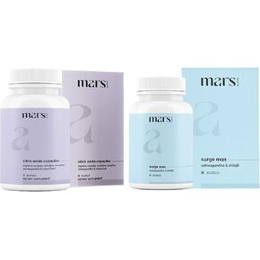mars by GHC Growth Max Combo | Nitric Oxide Capsules + SurgeMax Capsules | Performance & Vitality Support | 120 Capsules | Pack of 1 in Kuwait
