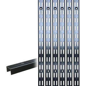 12‑Pack Dual‑Track Wall Shelf Rails – 47.5 in / 120 cm Heavy‑Duty Upright Standards for Adjustable Shelving in Pantries, Closets, Garages (White) in Saudi Arabia