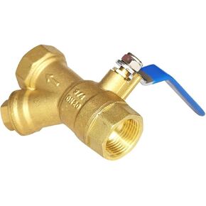 1PCS 1/2" 3/4" 1" 2" Filter Ball Valve Integrated Brass Y-Type Water Ball Valve Filter(1-1/2") in Kuwait