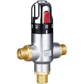 1PCS Brass G3/4" Thermostatic Mixing Valve Automatic Thermostatic Valve DN20 Unfolded Installation Thermostatic Valve Mixer in Kuwait